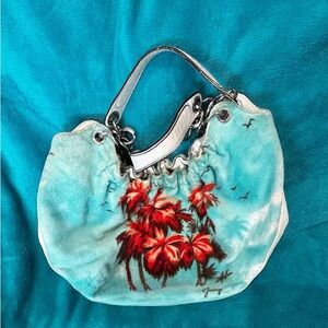 Juicy Couture Tropical Blue and Red Shoulder Bag